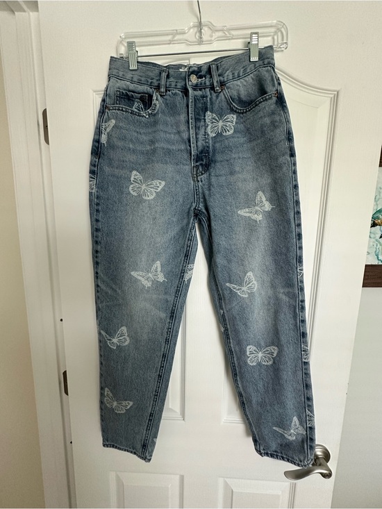 PacSun Denim - PacSun Women's Blue Denim Butterfly Boyfriend Jeans
